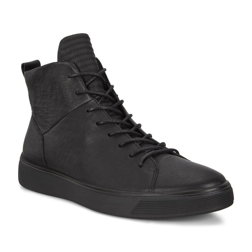 ECCO Mens Sneakers Black - Street Tray Boot - LKM-764389